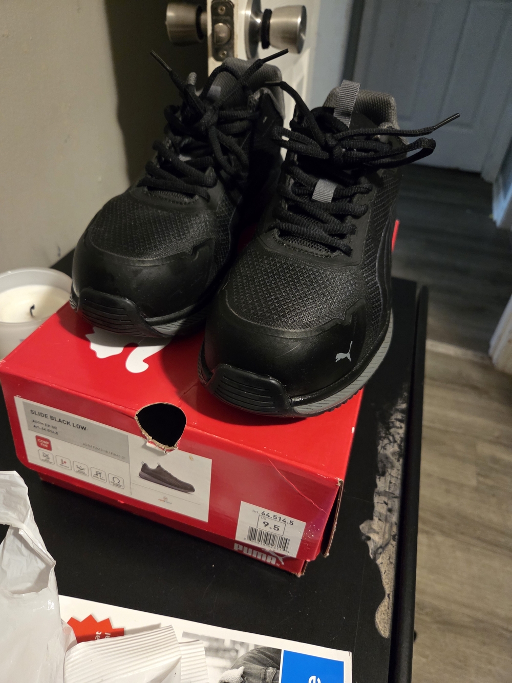 Puma Black Men's Low-Top Mesh & Synthetic Sneakers